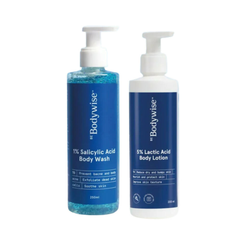 BeBodywise 1% Salicylic Acid Body Wash and 5% Lactic Acid Body Lotion