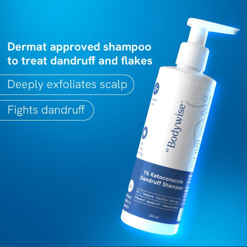 BeBodywise 1% Ketoconazole Dandruff Shampoo For Smooth & Frizz Free Hair
