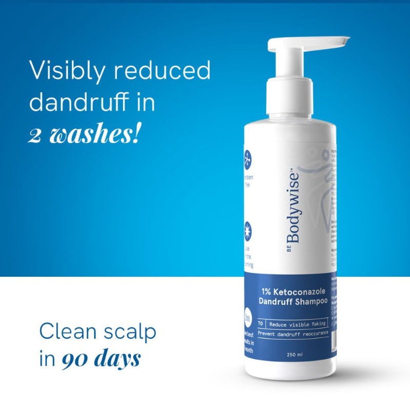 BeBodywise 1% Ketoconazole Dandruff Shampoo For Smooth & Frizz Free Hair
